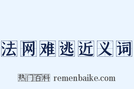 法网难逃近义词是什么意思的图片